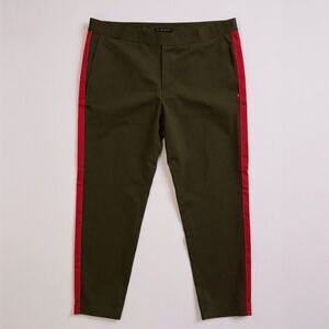 Zac & Rachel Green Red Striped Women’s Track Pants Plus Size 16